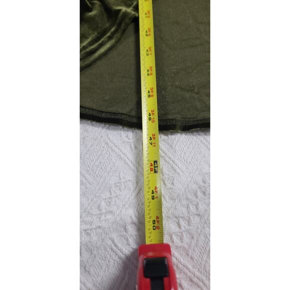 Merokeety Velvet one shoulder green dress Size Medium Goblincore Witchy Cocktail - Picture 11 of 11